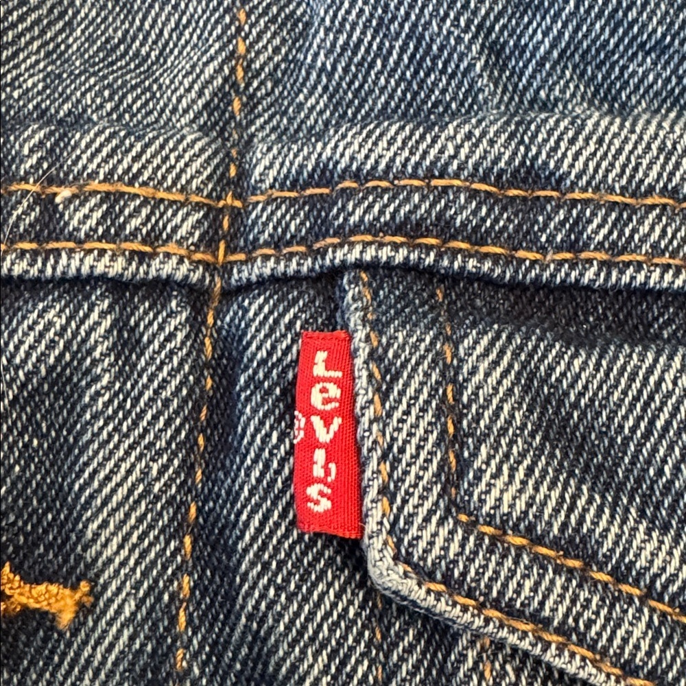 EUC! Levi’s Girls Sherpa Lined Denim Jacket, sz 8-10 - Picture 3 of 12